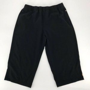 Lucy Activewear Straight Leg Capri Pants Black L